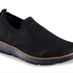 Men’s Comfort Knit Slip-On Walking Shoes (Black)